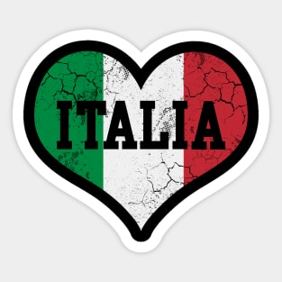 Italia Flag Heart Love Italy Italian Sticker